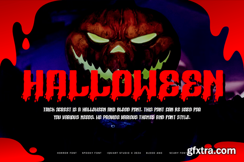 Trick Screet - Bloody & Halloween Font HLJNK8J