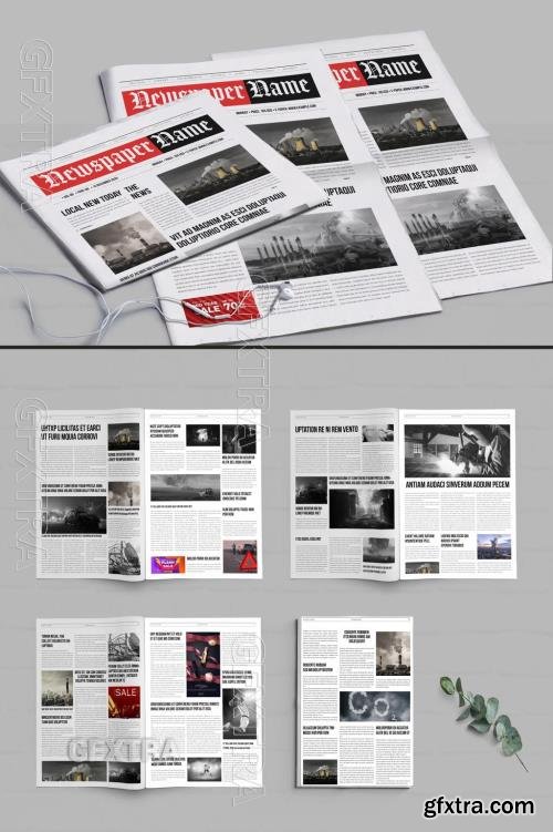 Newspaper Newsletter Layout 767334064