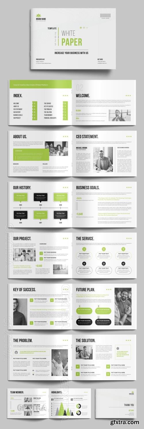 White Paper Template Landscape 760290939