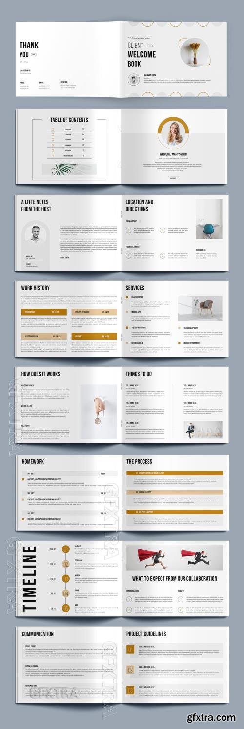 Welcome Book Template Landscape Layout 760290916