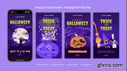 Videohive Happy Halloween Instagram Stories 54693668