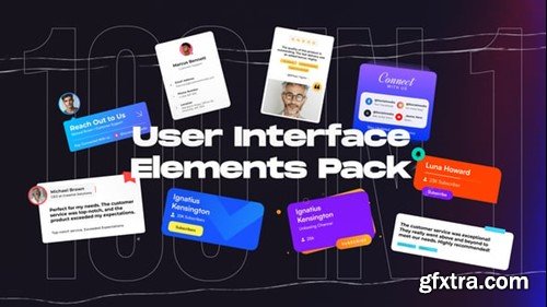 Videohive 100 User Interface Elements Pack 54711407