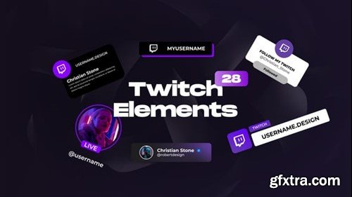 Videohive Twitch Social Media Elements 54721397