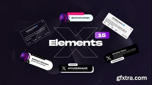 Videohive X Social Media Elements 54723996