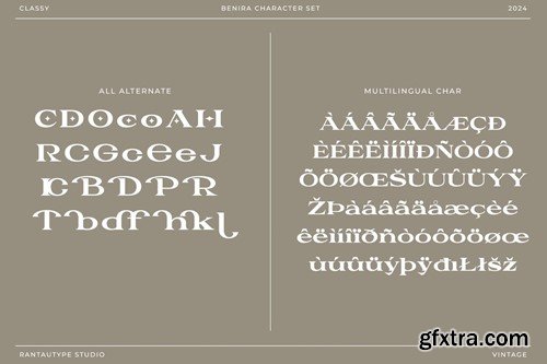 Benira Vintage Classy Serif Font 9T5R6GX