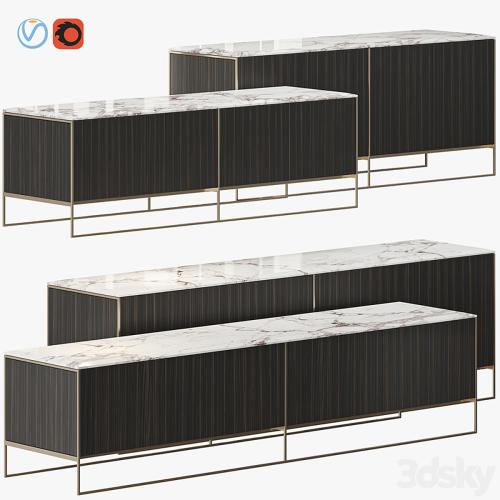 MINOTTI CALDER BRONZE LIVING HORIZZONTAL SIDEBOARD