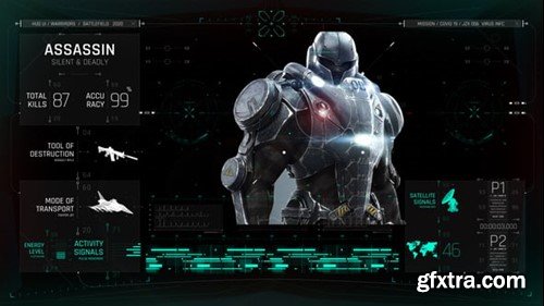 Videohive HUD UI Game Warrior Screen 03 54669172