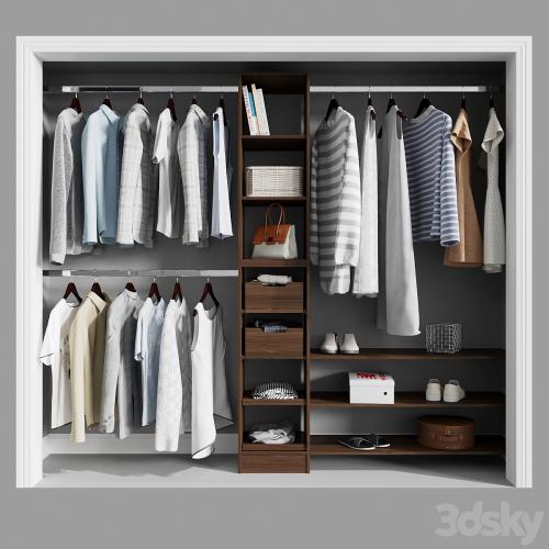 Melamine Reach-In Closet Kit in Mocha