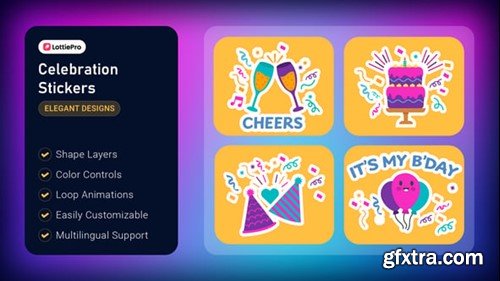 Videohive Celebration Stickers 54671995