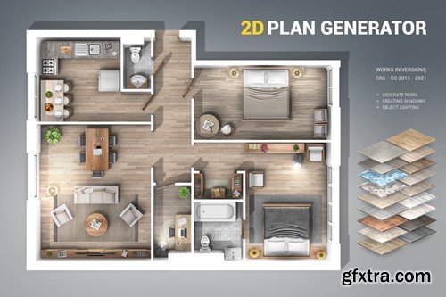 2D Plan Generator Photoshop Action QCM8NNM