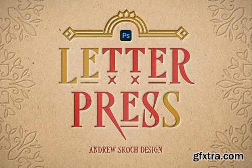 Letter Press Text & Logo Effect SNES4DH