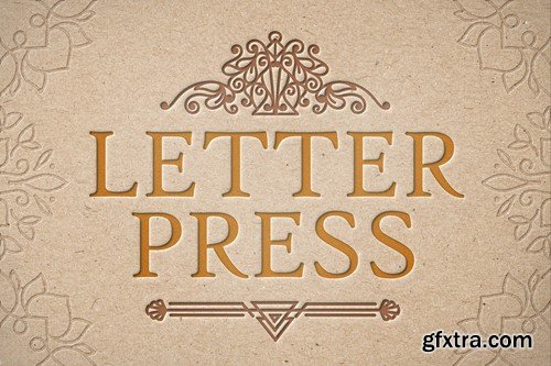 Letter Press Text & Logo Effect SNES4DH