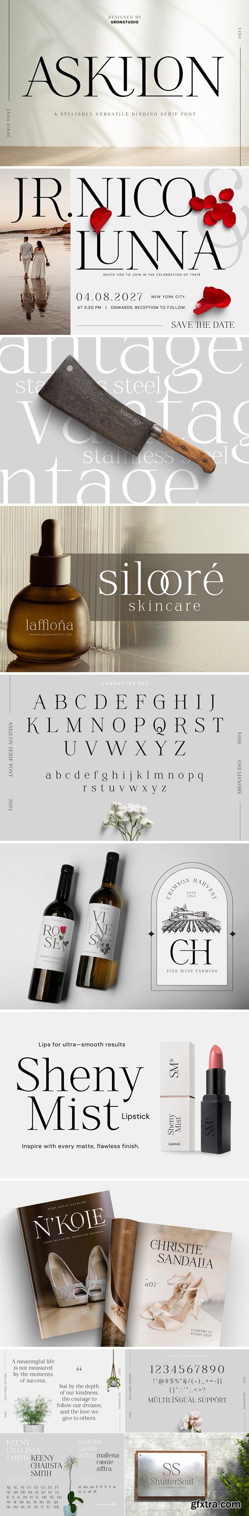 CM - Askilon - Beautiful Serif Font 286251597