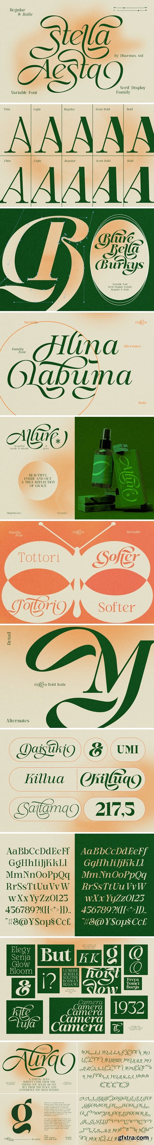 CM - Stella Aesta - Butterfly Font Family 286357749