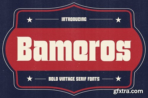 Bameros - Bold Vintage Serif Fonts TDUD5C5