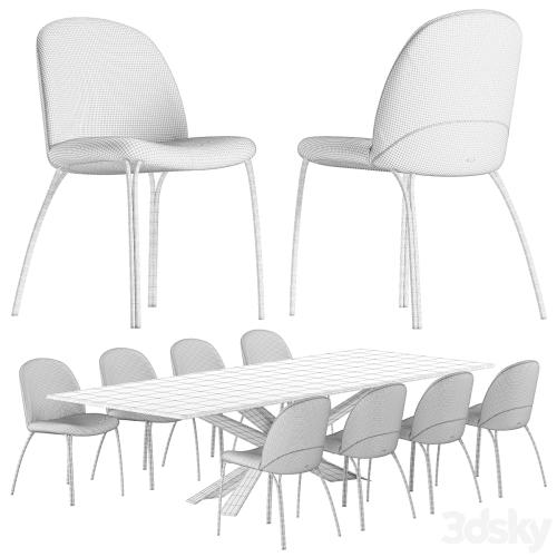 Cattelan Italia Lancer table Holly chair set