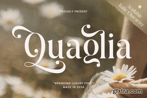 Quaglia - Branding Luxury Font GDESFJH