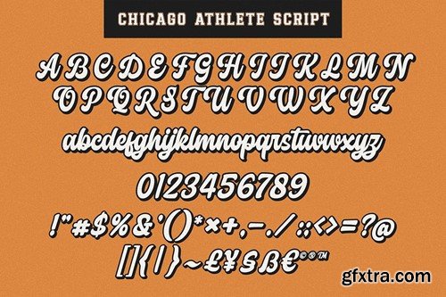 Chicago Athlete a Retro Sporty Font WN56J38