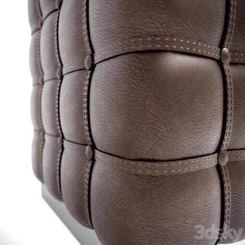 Leather ottoman