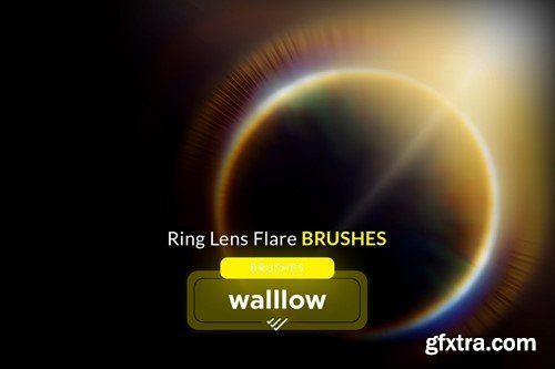 Ring lens flare photoshop brushes, light flares 947WEBR