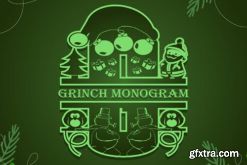 Grinch Monogram Font