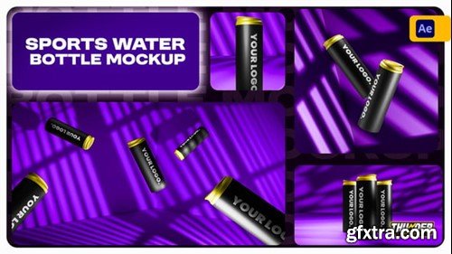 Videohive Sports Water Bottle Video Mockup 54730119