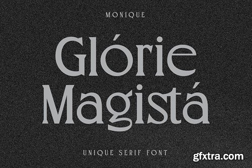 Monique - Unique Serif Font TVGHCYL