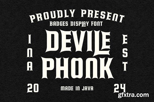 Devile Phonk Badges Display Font PQNHN3M