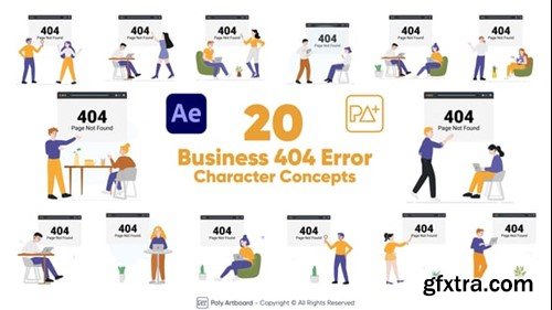 Videohive Business 404 Error Character Concepts For After Effects 54723903