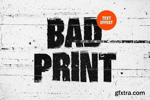 Bad Disrupted Print Text Effect C423MC5