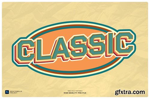 Vintage Classic Text Effect YUVRBPM