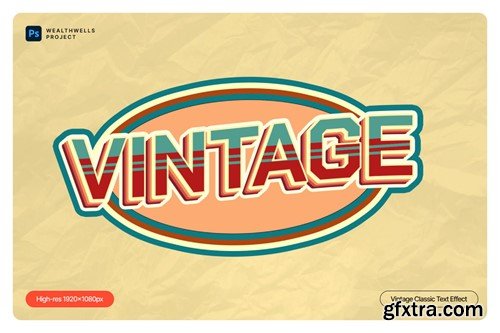 Vintage Classic Text Effect YUVRBPM