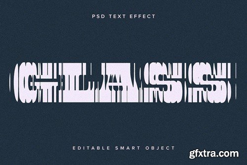 Reeded Glass Distortion PSD Text Effect HHDLVZN