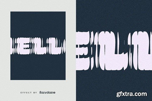 Reeded Glass Distortion PSD Text Effect HHDLVZN