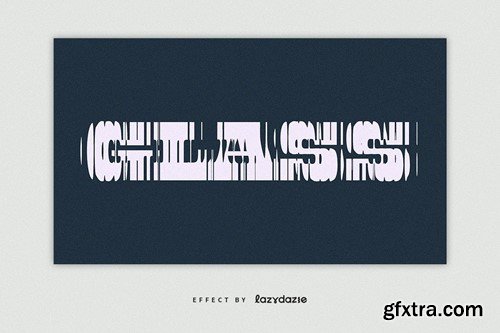 Reeded Glass Distortion PSD Text Effect HHDLVZN