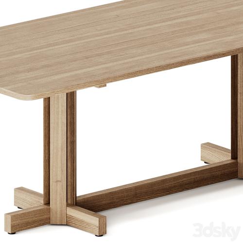 Kettal ALTAR Rectangular wooden dining table