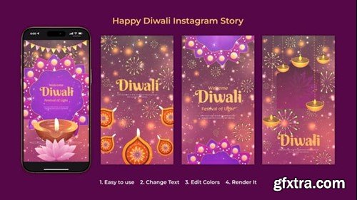 Videohive Happy Diwali Instagram Story 54756527