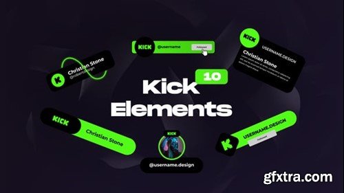 Videohive Kick Social Media Elements 54746921