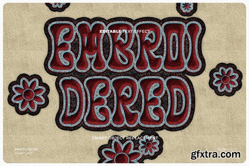 Embroidery Text Effect ZNQY99U