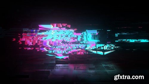 Videohive Cyberpunk Glitch Logo Reveal 54756422