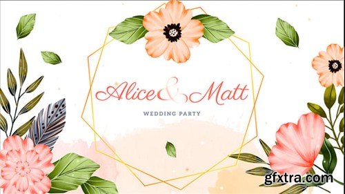 Videohive Watercolor Wedding Invitation Slideshow 54794694