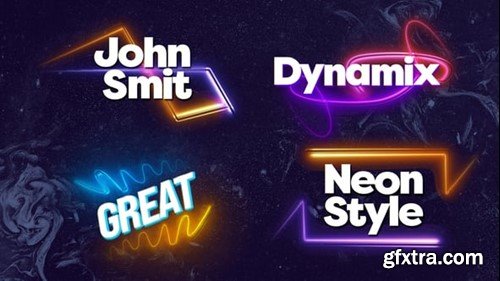 Videohive Neon Text Animation 54744345