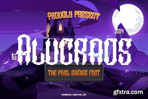 Alucrads - Pixel Gaming Font T5JDU2X