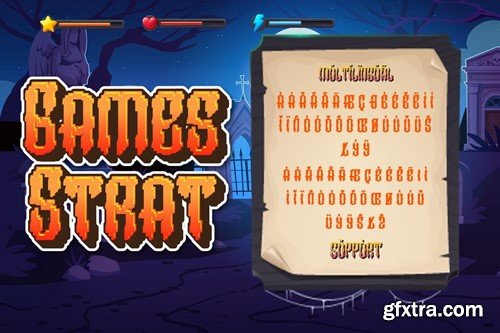 Alucrads - Pixel Gaming Font T5JDU2X