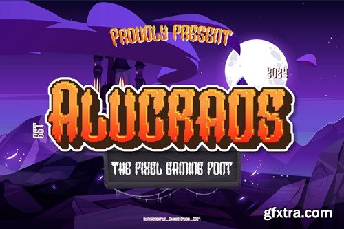 Alucrads - Pixel Gaming Font T5JDU2X