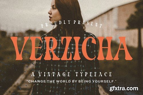 Verzicha - Vintage typeface Font 6XA5BNA