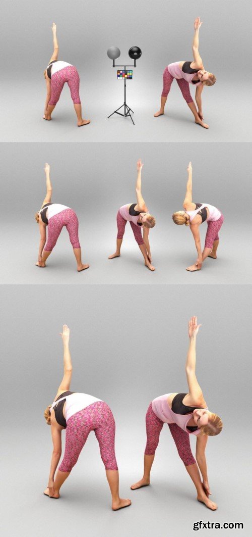 Woman doing yoga 422 3D model