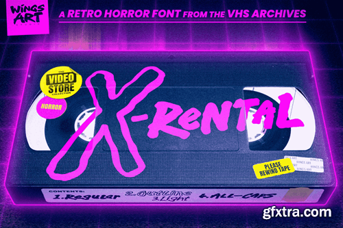 X-Rental - 1980s Retro VHS Horror Font N9QZNXF