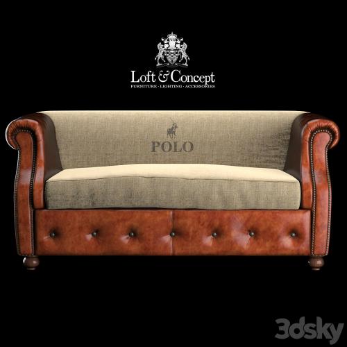 SOFA POLO BROWN LEATHER