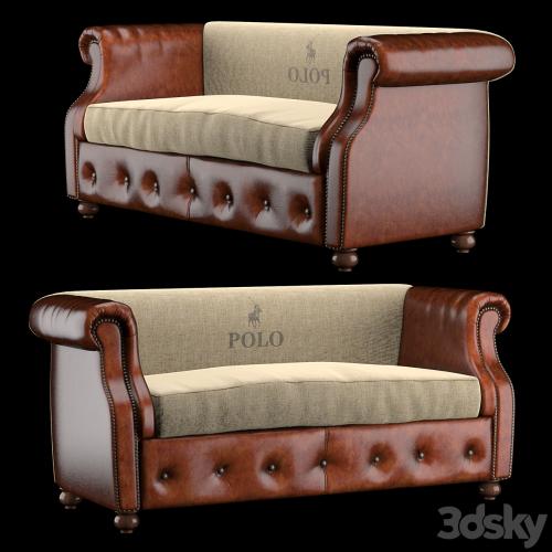 SOFA POLO BROWN LEATHER